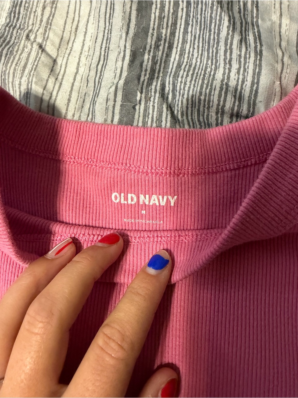 Old Navy Hot Pink Ribbed Tank - Picture 2 of 2